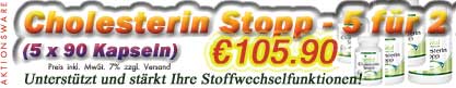 Cholesterin Stopp 5 f�r 2 Pack (5 x 90 Kapseln)